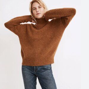 Madewell Mockneck Sweater (Caramel/brown), US Size Medium